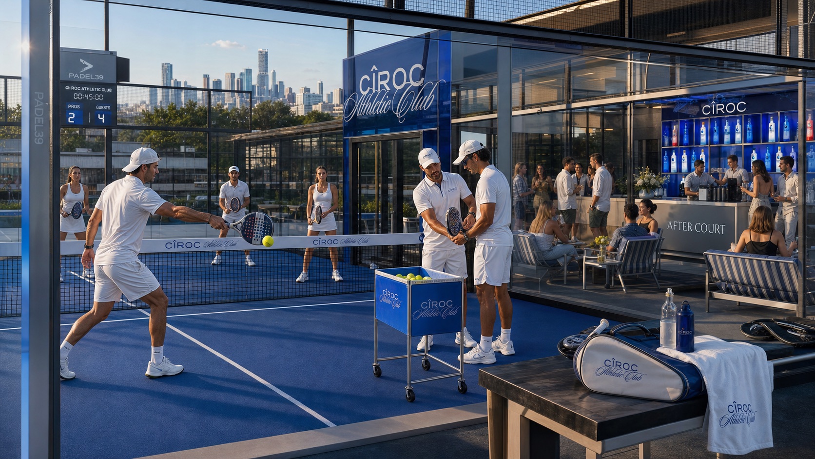 Illustrative Athletic Club padel activation