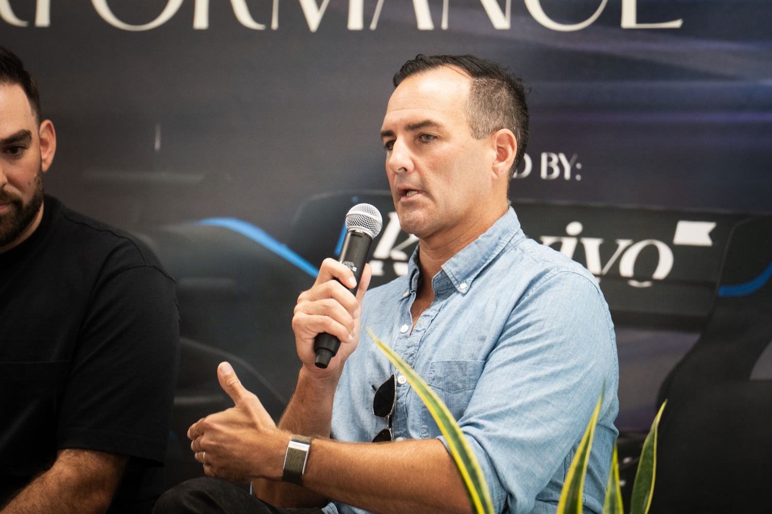 Two leaders in conversation at a Willpower event