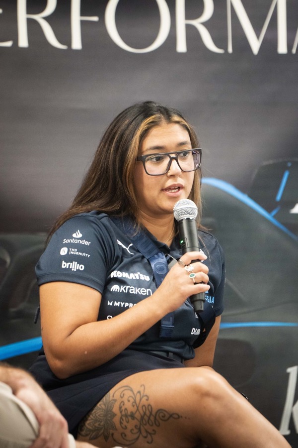 Divya Goel speaking at World of Sports 2025