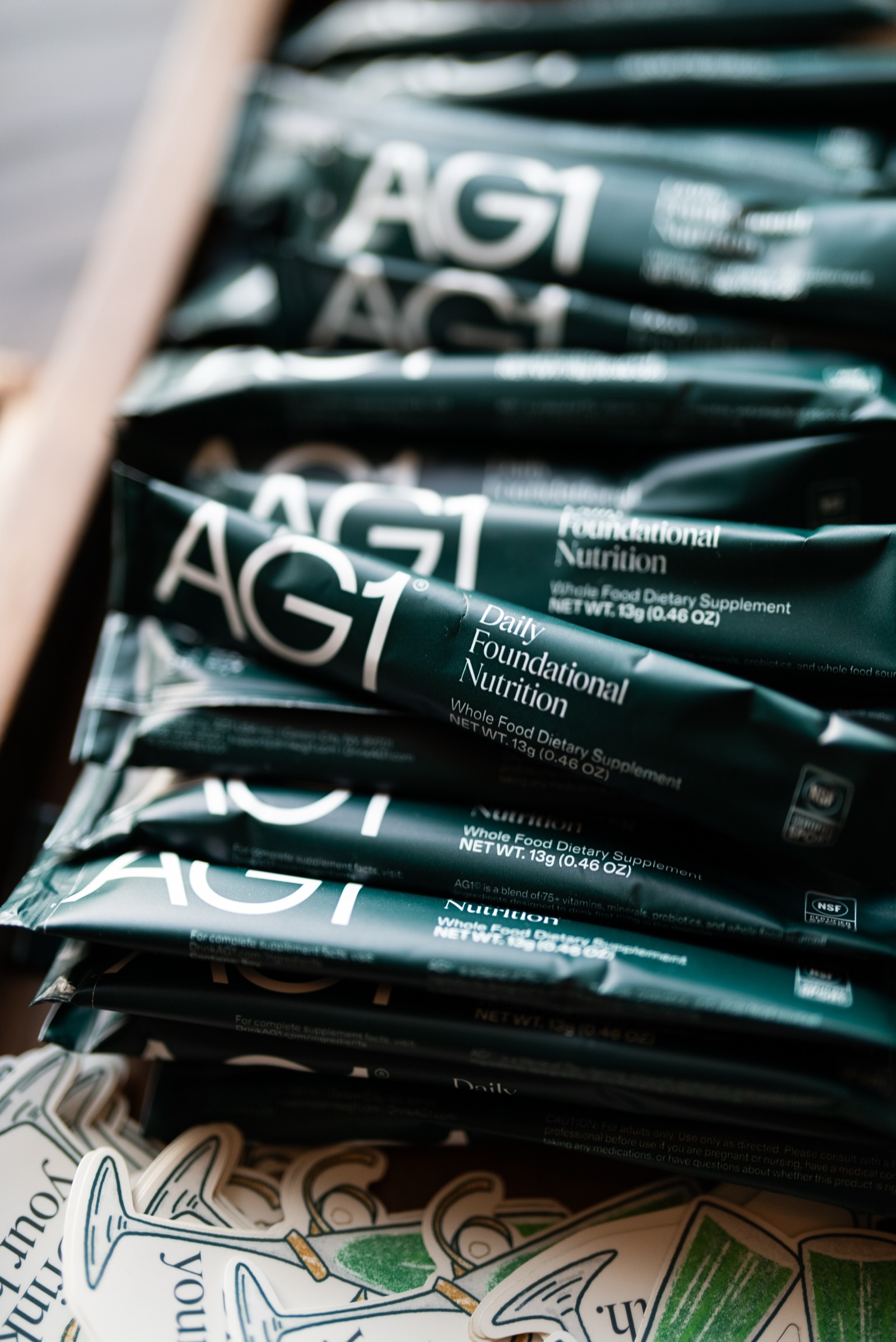AG1 sticks in the Catalyst welcome box