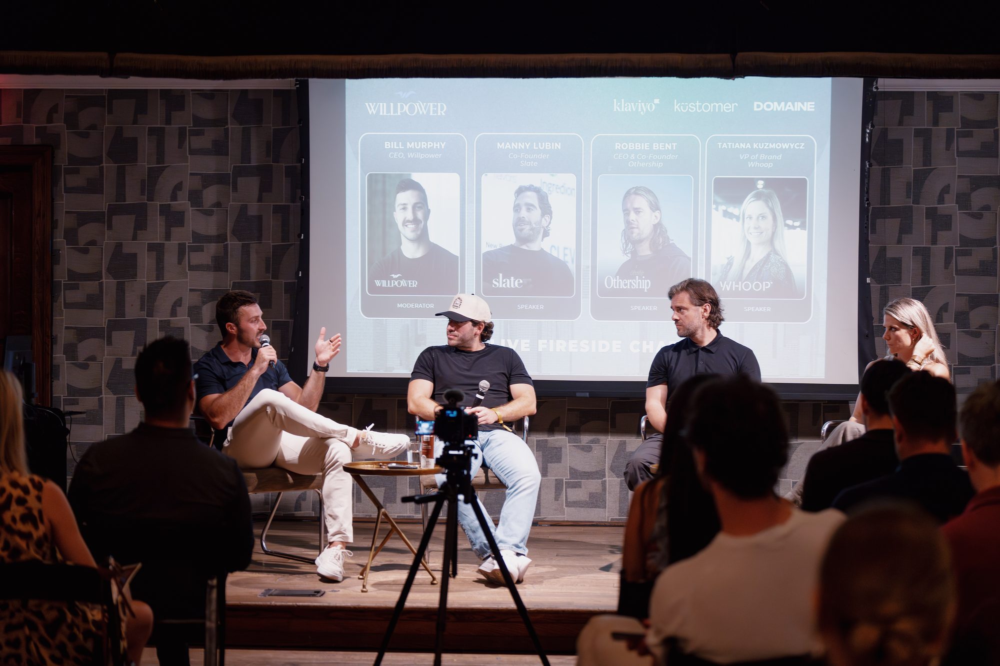 Willpower fireside: Bill Murphy with Manny Lubin, Robbie Bent, Tatiana Kuzmowycz