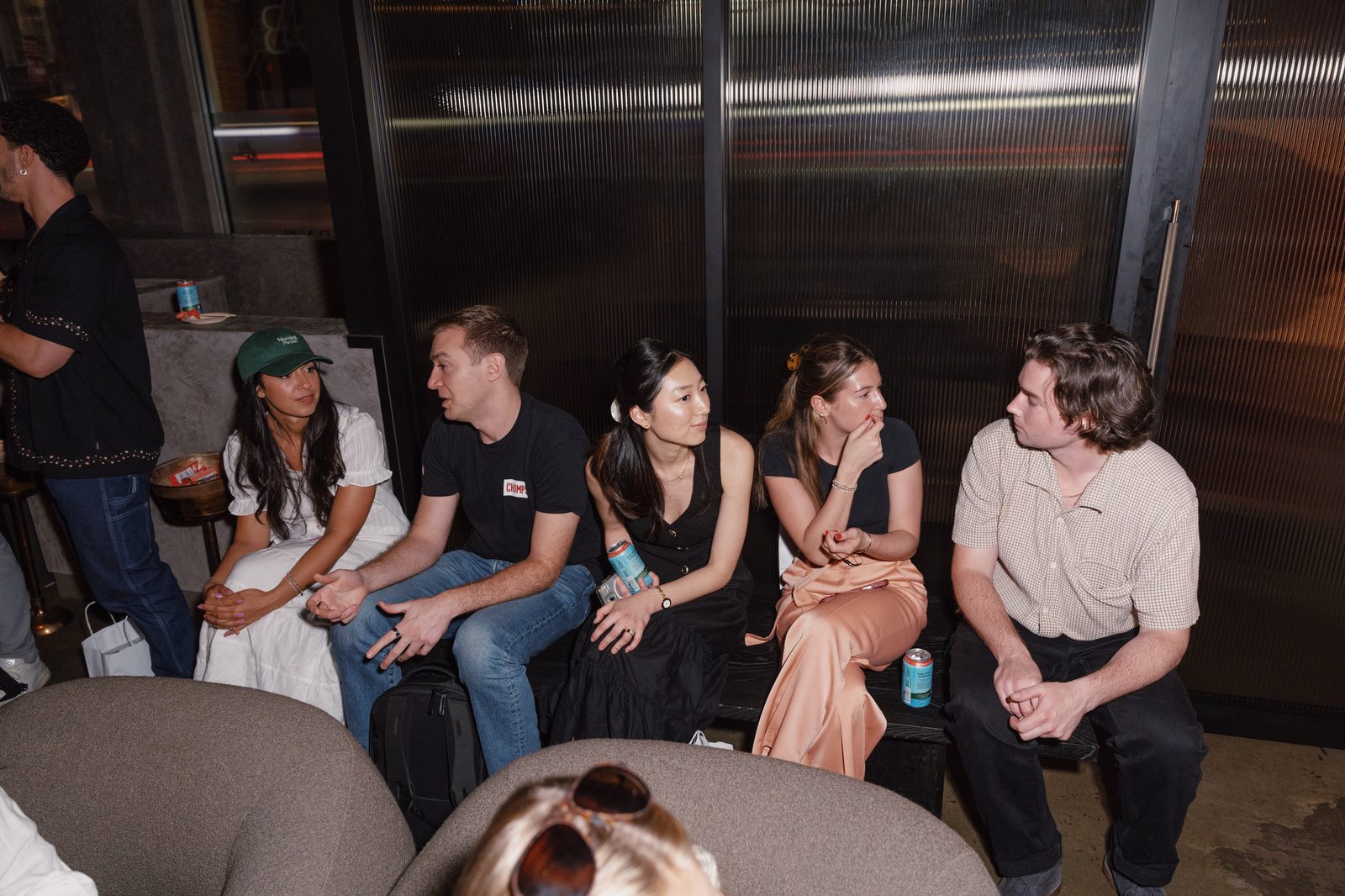The panel seated in an intimate circle